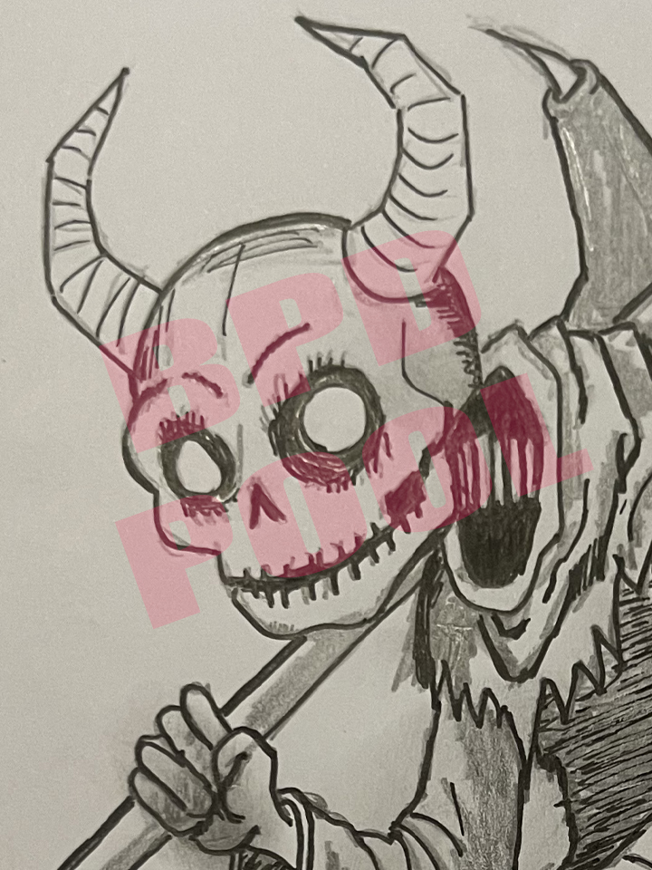 drawing a demon suffering from the self-realization that he's a demon