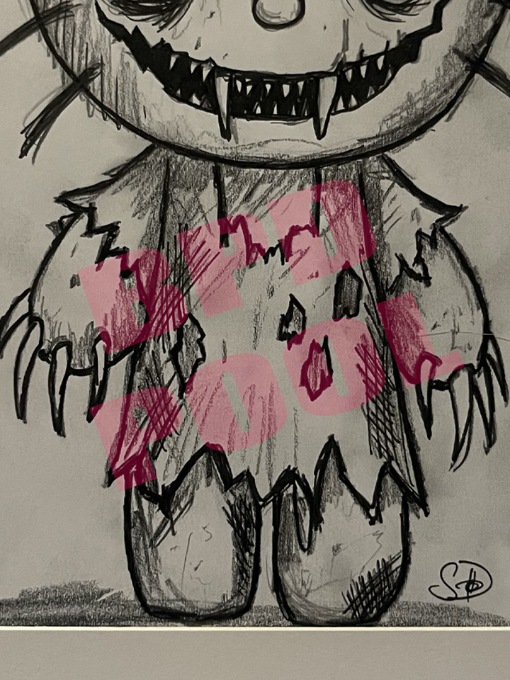 drawing of a darker side of Hello Kitty